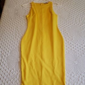 Yellow spandex dress
